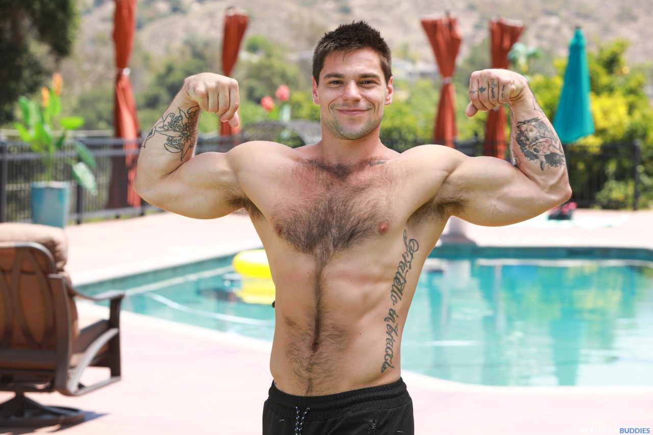 Gay hunks Roman Todd & Aspen teasing nude outdoors & having  
