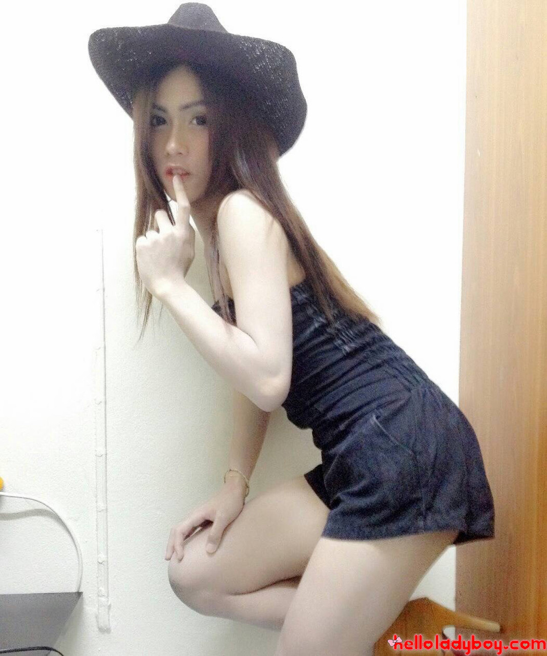 Little Asian ladyboy Ferm posing in her hot outfits in a compilation  