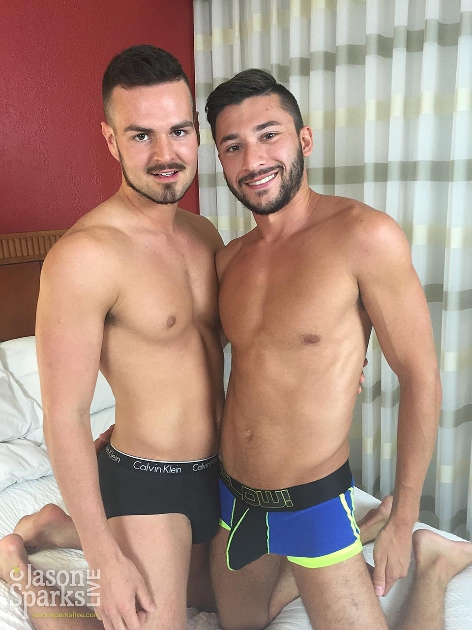 Cute gay guys Kyle Steele & Scott DeMarco lose their underwear & fuck  