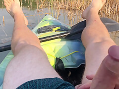 Risky Kayak Masturbation & Orgasm While Out On The Lake