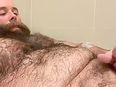 Gay Hairy Bear Teddy Wilder Jerks Off In Bathtub And His Big Balls