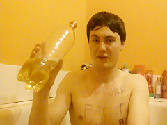 Piss And Spit Humiliation Fag Covers Himself In His Own Mess Sissyfaggotbilly