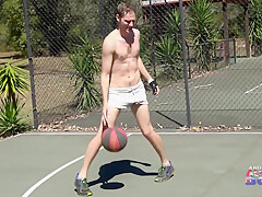 Australian Nick Bouncing On A Dick Outdoors