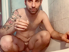 Amateur Video Of Andy Smoking And Having Second Morning Handjob Before Shower