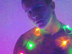 Jerking Off In Christmas Lights
