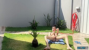 Henry Evans In Adorable Twink Cums While Masturbating Outdoors 10 Min