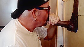 Gloryhole Dilf Sucks Black Cock Be4 Fucked By White In Sling