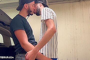 Two Young Gay Arab Men Meet On A Parking